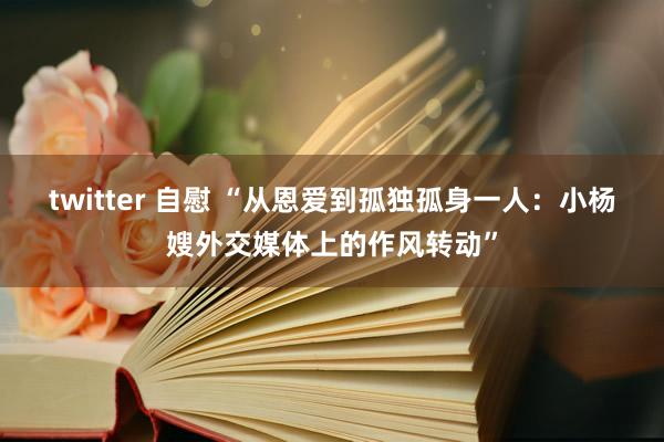 twitter 自慰 “从恩爱到孤独孤身一人：小杨嫂外交媒体上的作风转动”