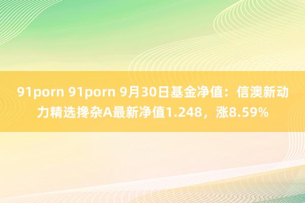 91porn 91porn 9月30日基金净值：信澳新动力精选搀杂A最新净值1.248，涨8.59%