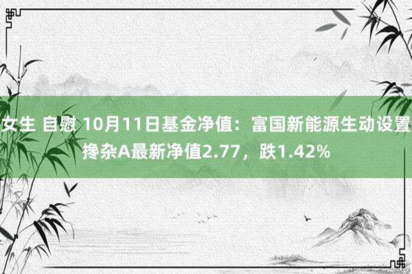 女生 自慰 10月11日基金净值：富国新能源生动设置搀杂A最新净值2.77，跌1.42%