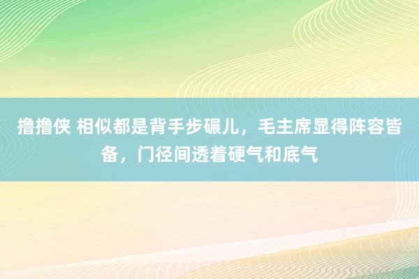 撸撸侠 相似都是背手步碾儿，毛主席显得阵容皆备，门径间透着硬气和底气