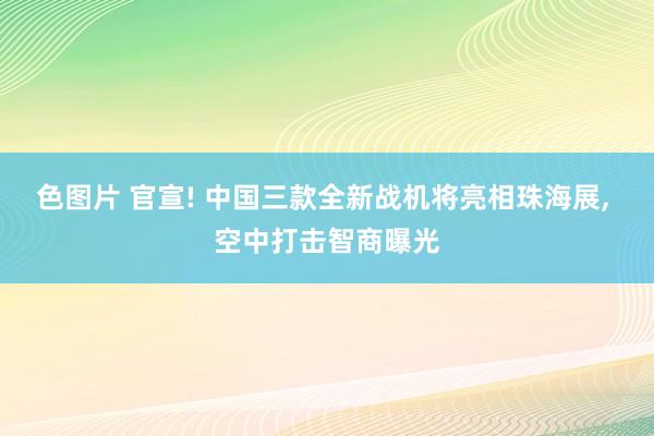 色图片 官宣! 中国三款全新战机将亮相珠海展， 空中打击智商曝光