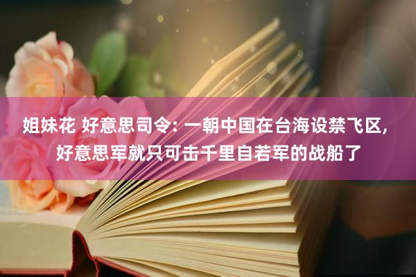 姐妹花 好意思司令: 一朝中国在台海设禁飞区， 好意思军就只可击千里自若军的战船了