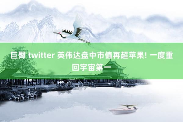 巨臀 twitter 英伟达盘中市值再超苹果! 一度重回宇宙第一