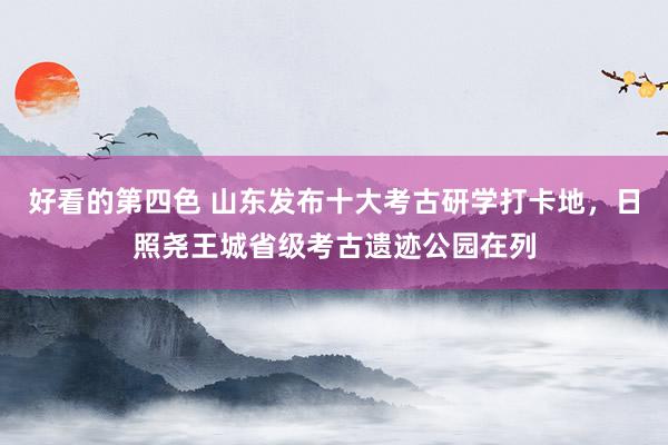 好看的第四色 山东发布十大考古研学打卡地，日照尧王城省级考古遗迹公园在列