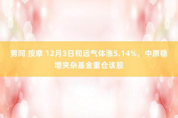 男同 按摩 12月3日和远气体涨5.14%，中原稳增夹杂基金重仓该股