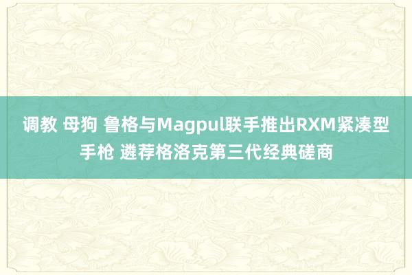 调教 母狗 鲁格与Magpul联手推出RXM紧凑型手枪 遴荐格洛克第三代经典磋商