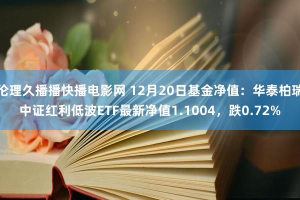 伦理久播播快播电影网 12月20日基金净值：华泰柏瑞中证红利低波ETF最新净值1.1004，跌0.72%