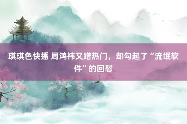 琪琪色快播 周鸿祎又蹭热门，却勾起了“流氓软件”的回怼