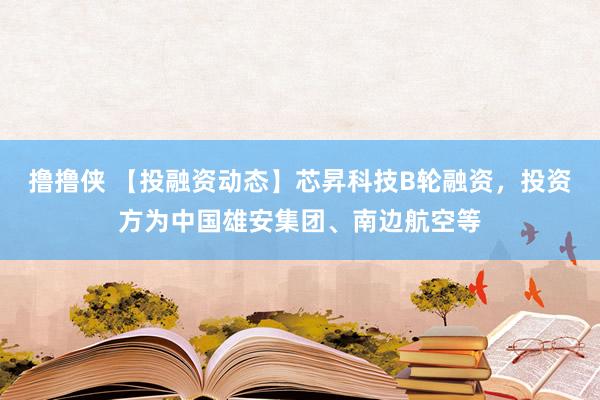 撸撸侠 【投融资动态】芯昇科技B轮融资，投资方为中国雄安集团、南边航空等