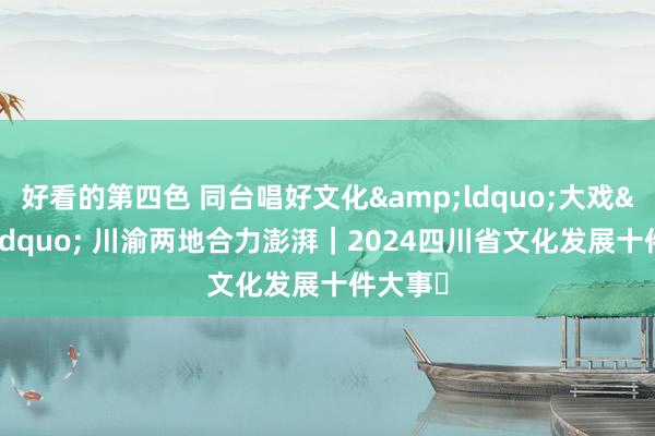 好看的第四色 同台唱好文化&ldquo;大戏&rdquo; 川渝两地合力澎湃｜2024四川省文化发展十件大事⑬