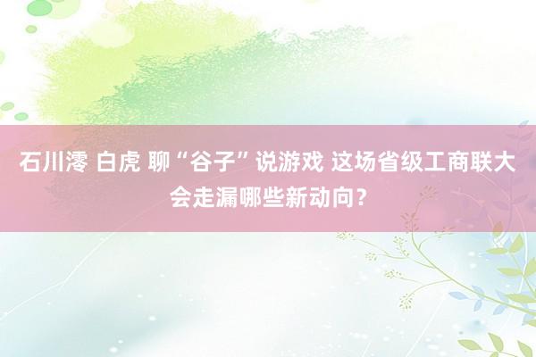 石川澪 白虎 聊“谷子”说游戏 这场省级工商联大会走漏哪些新动向？