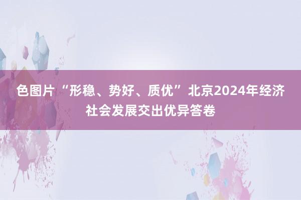 色图片 “形稳、势好、质优” 北京2024年经济社会发展交出优异答卷